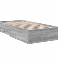 Bettgestell mit Schubladen Grau Sonoma 75x190 cm Holzwerkstoff