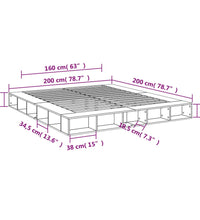 Bettgestell Weiß 200x200 cm Holzwerkstoff