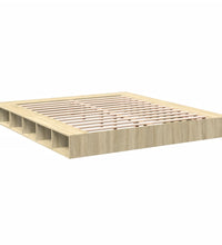 Bettgestell Sonoma-Eiche 200x200 cm Holzwerkstoff