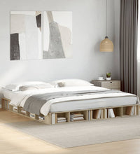 Bettgestell Sonoma-Eiche 200x200 cm Holzwerkstoff