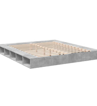 Bettgestell Betongrau 200x200 cm Holzwerkstoff