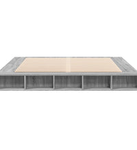 Bettgestell Grau Sonoma 200x200 cm Holzwerkstoff