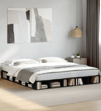 Bettgestell Schwarz 180x200 cm Holzwerkstoff