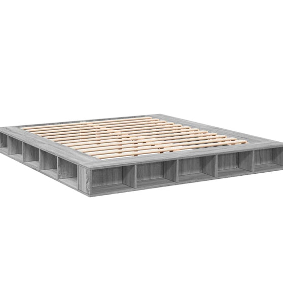 Bettgestell Grau Sonoma 180x200 cm Holzwerkstoff