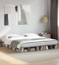 Bettgestell Grau Sonoma 180x200 cm Holzwerkstoff