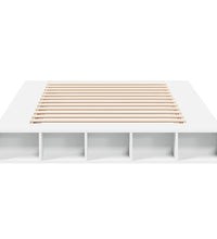 Bettgestell Weiß 160x200 cm Holzwerkstoff
