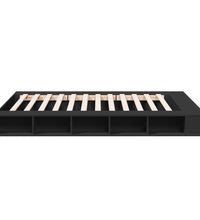 Bettgestell Schwarz 160x200 cm Holzwerkstoff