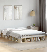 Bettgestell Sonoma-Eiche 160x200 cm Holzwerkstoff