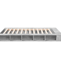 Bettgestell Betongrau 160x200 cm Holzwerkstoff