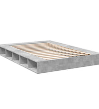 Bettgestell Betongrau 160x200 cm Holzwerkstoff