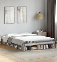 Bettgestell Grau Sonoma 160x200 cm Holzwerkstoff