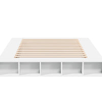 Bettgestell Weiß 150x200 cm Holzwerkstoff