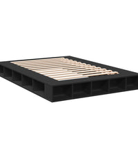 Bettgestell Schwarz 150x200 cm Holzwerkstoff