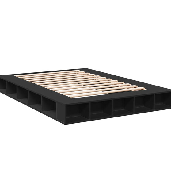 Bettgestell Schwarz 150x200 cm Holzwerkstoff