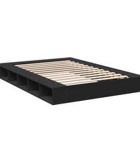 Bettgestell Schwarz 150x200 cm Holzwerkstoff
