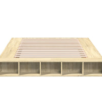 Bettgestell Sonoma-Eiche 150x200 cm Holzwerkstoff