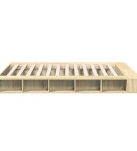 Bettgestell Sonoma-Eiche 150x200 cm Holzwerkstoff