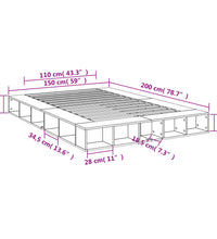 Bettgestell Sonoma-Eiche 150x200 cm Holzwerkstoff