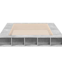 Bettgestell Betongrau 150x200 cm Holzwerkstoff