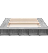 Bettgestell Grau Sonoma 150x200 cm Holzwerkstoff