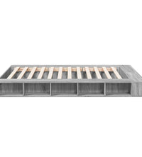 Bettgestell Grau Sonoma 150x200 cm Holzwerkstoff