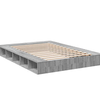 Bettgestell Grau Sonoma 150x200 cm Holzwerkstoff