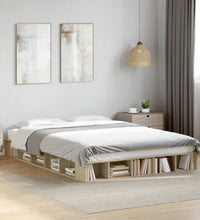 Bettgestell Sonoma-Eiche 140x200 cm Holzwerkstoff