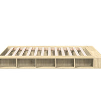 Bettgestell Sonoma-Eiche 140x200 cm Holzwerkstoff