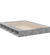 Bettgestell Grau Sonoma 140x200 cm Holzwerkstoff