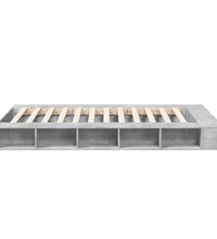 Bettgestell Betongrau 120x200 cm Holzwerkstoff