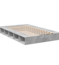 Bettgestell Betongrau 120x200 cm Holzwerkstoff