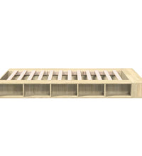 Bettgestell Sonoma-Eiche 140x190 cm Holzwerkstoff