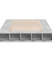 Bettgestell Betongrau 140x190 cm Holzwerkstoff