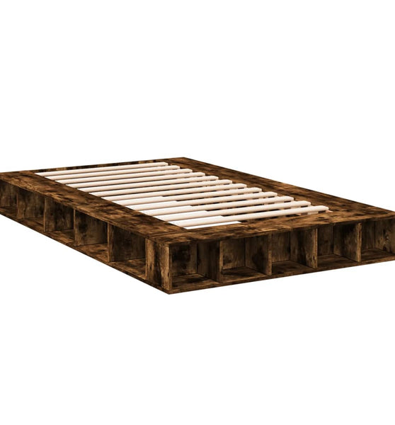 Bettgestell Räuchereiche 140x190 cm Holzwerkstoff