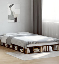 Bettgestell Räuchereiche 140x190 cm Holzwerkstoff