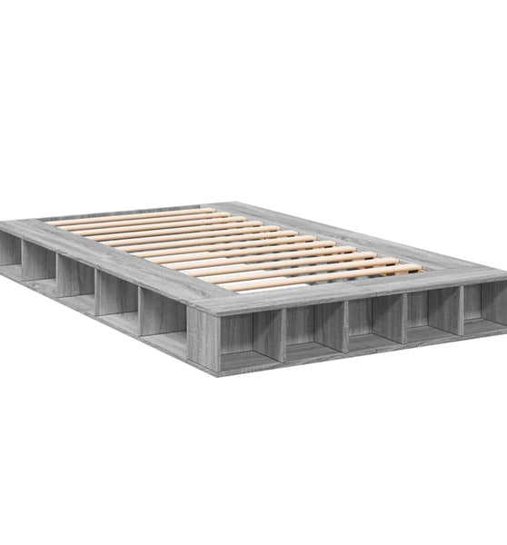 Bettgestell Grau Sonoma 140x190 cm Holzwerkstoff