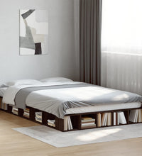 Bettgestell Braun Eichen-Optik 140x190 cm Holzwerkstoff