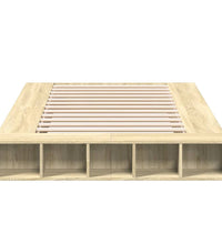 Bettgestell Sonoma-Eiche 135x190 cm Holzwerkstoff