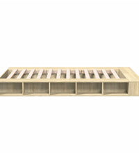Bettgestell Sonoma-Eiche 135x190 cm Holzwerkstoff