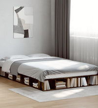 Bettgestell Räuchereiche 135x190 cm Holzwerkstoff