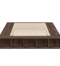 Bettgestell Braun Eichen-Optik 135x190 cm Holzwerkstoff