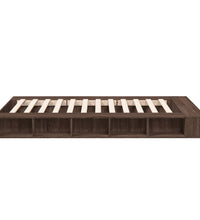 Bettgestell Braun Eichen-Optik 135x190 cm Holzwerkstoff