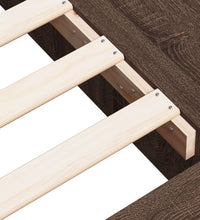 Bettgestell Braun Eichen-Optik 135x190 cm Holzwerkstoff