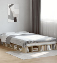 Bettgestell Sonoma-Eiche 120x190 cm Holzwerkstoff