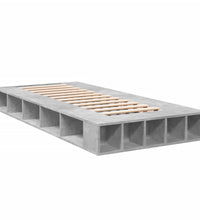 Bettgestell Betongrau 100x200 cm Holzwerkstoff
