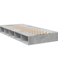 Bettgestell Betongrau 100x200 cm Holzwerkstoff