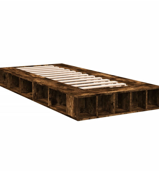 Bettgestell Räuchereiche 100x200 cm Holzwerkstoff