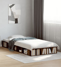 Bettgestell Räuchereiche 100x200 cm Holzwerkstoff