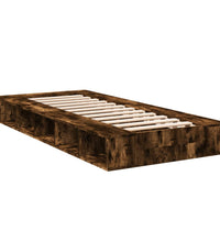 Bettgestell Räuchereiche 100x200 cm Holzwerkstoff