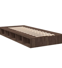 Bettgestell Braun Eichen-Optik 100x200 cm Holzwerkstoff